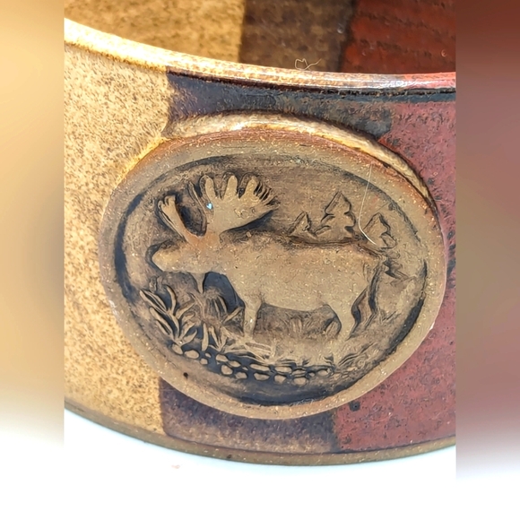 Montana Art Pottery Moose Chili bowl Signed Judy Siler - Picture 1 of 8